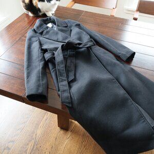 H&M Classic long black tailored coat